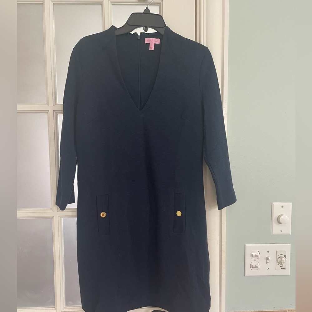 Lily Pulitzer fall classic navy dress size L